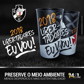 Copos comemorativos da Libertadores 2018