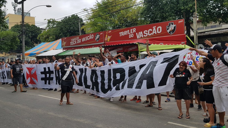 Protesto em São Januário